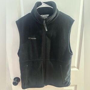 Columbia Men's Black Fleece Vest Size Medium EUC
